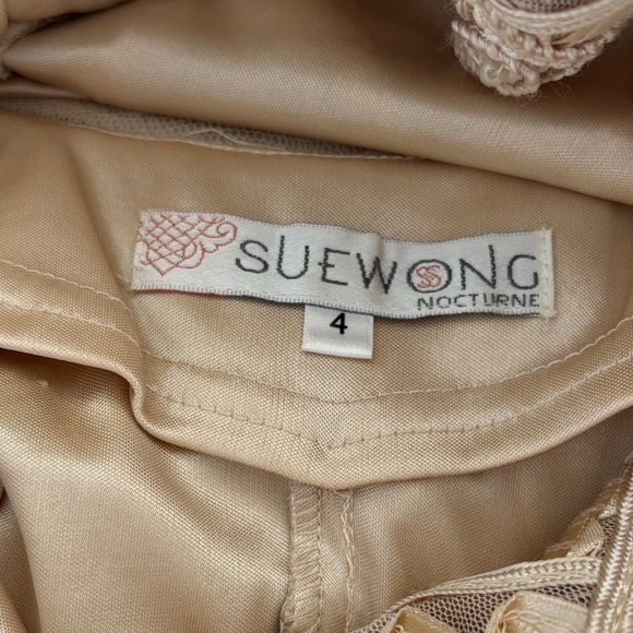 Sue Wong Beige Lace Mini Dress - Picture 11 of 11